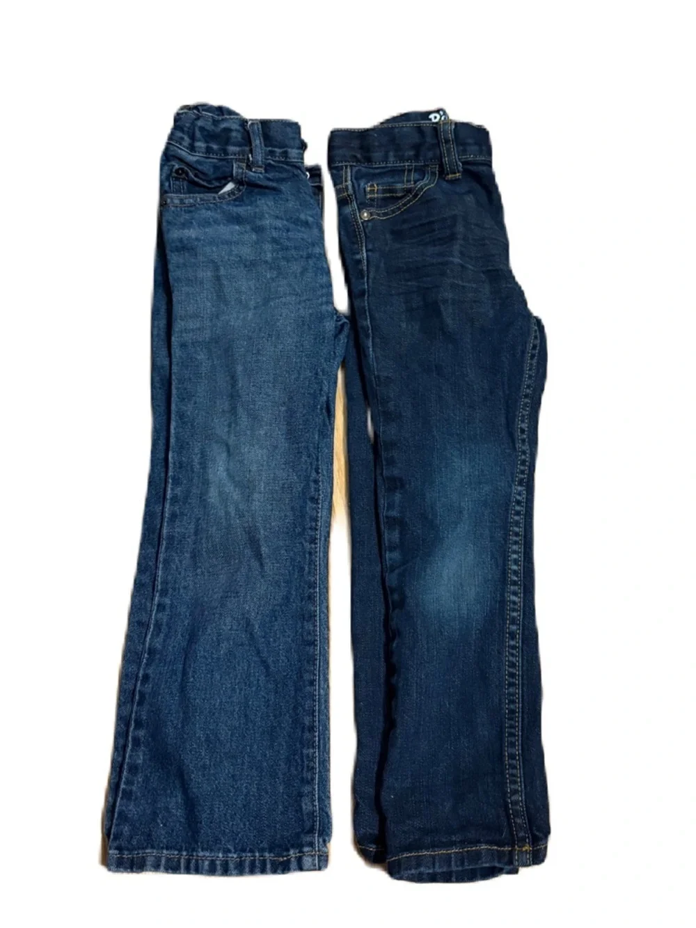OshKosh B'gosh Children’s Place Kids Dark Blue Denim Jeans Duo Sz 5 Skinny Boot